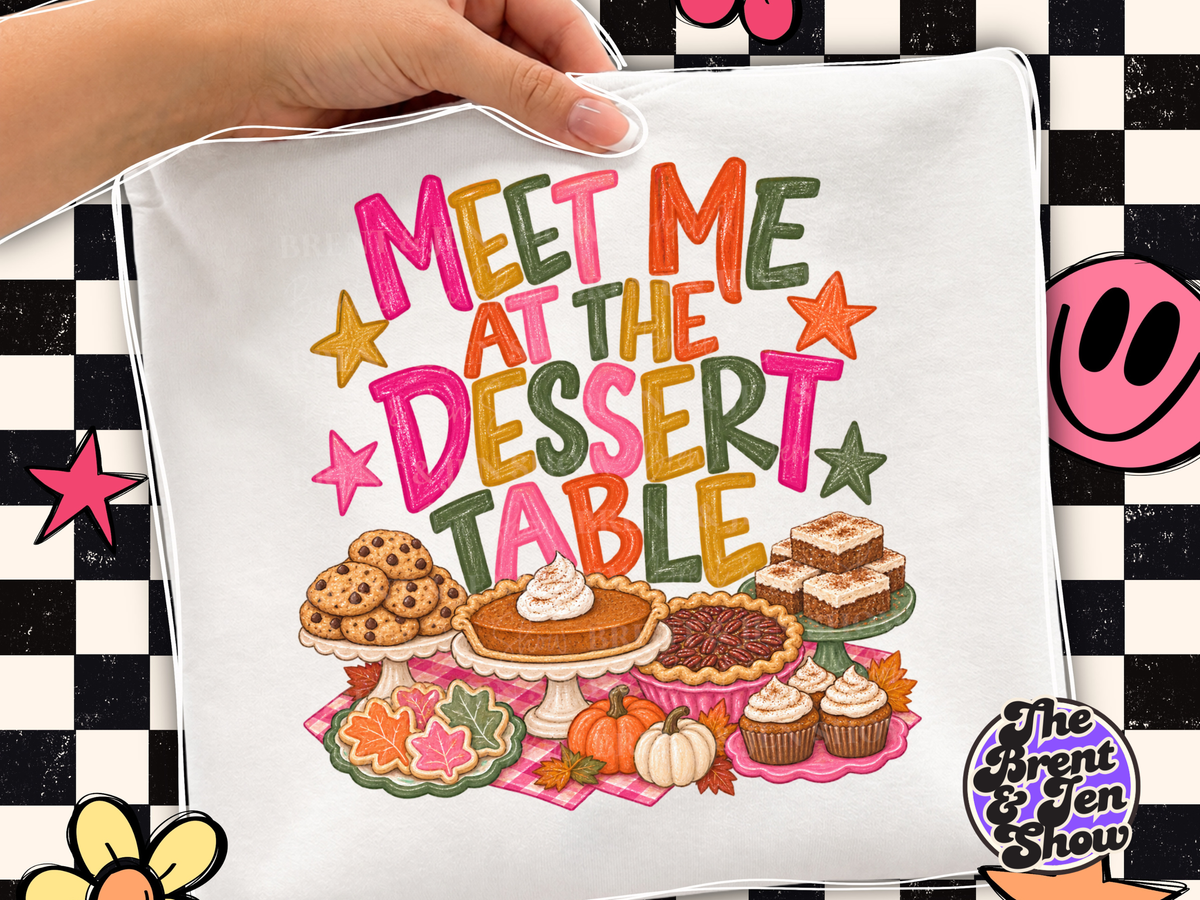 Thanksgiving Dessert Table DTF Transfer: Fall Treats, Pie, Cookies (Ready-to-Press)
