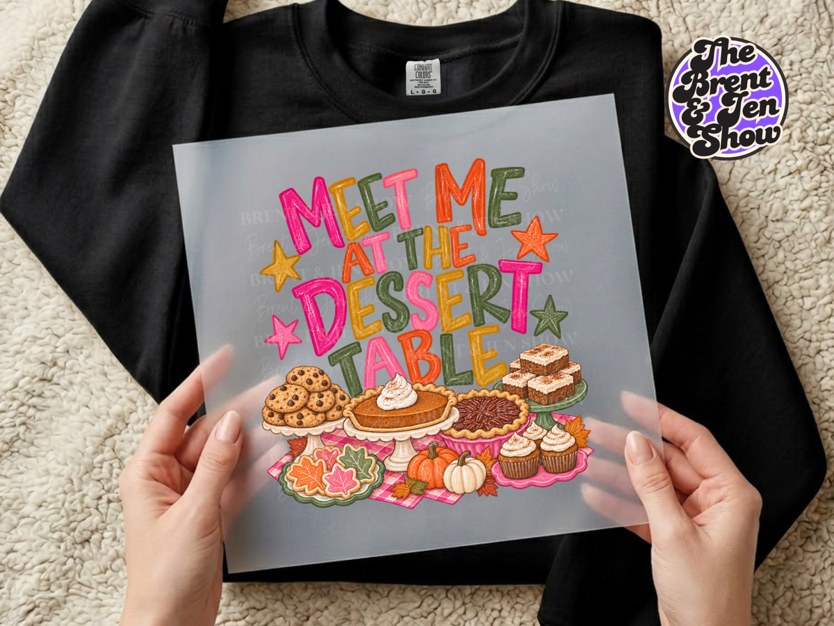 Thanksgiving Dessert Table DTF Transfer: Fall Treats, Pie, Cookies (Ready-to-Press)