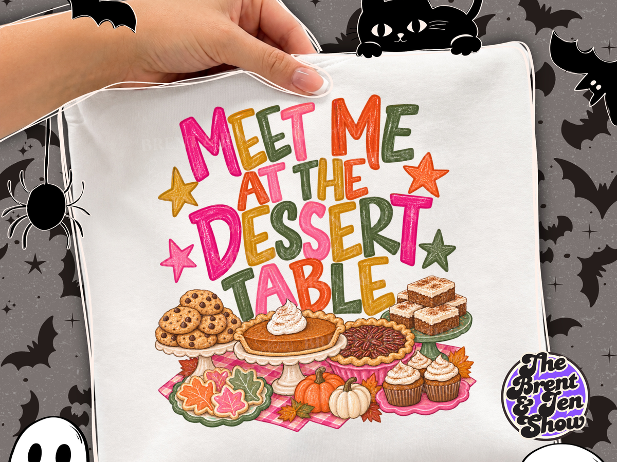 Thanksgiving Dessert Table DTF Transfer: Fall Treats, Pie, Cookies (Ready-to-Press)