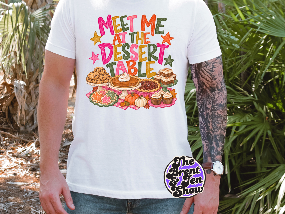 Thanksgiving Dessert Table DTF Transfer: Fall Treats, Pie, Cookies (Ready-to-Press)