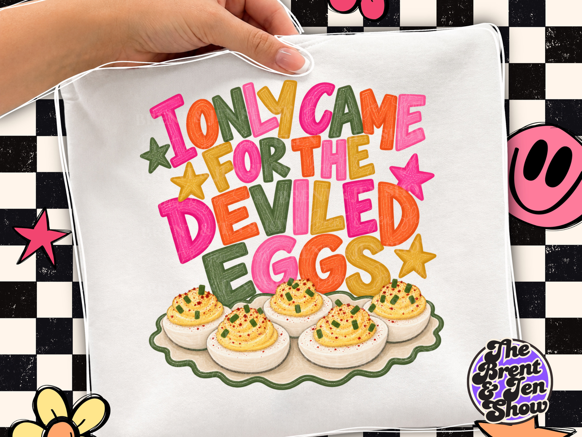 Deviled Eggs Thanksgiving DTF Transfer: Funny Appetizer Lover Print (Ready-to-Press)