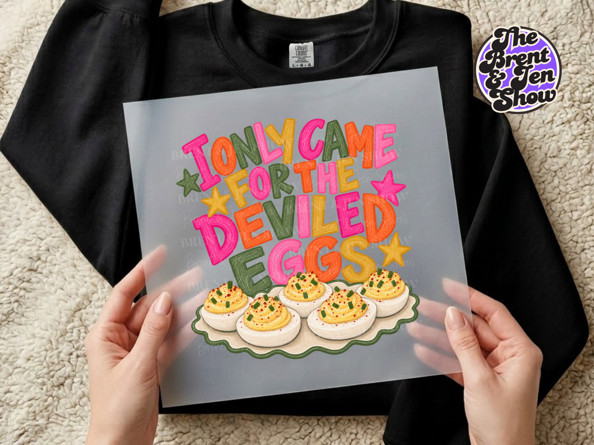 Deviled Eggs Thanksgiving DTF Transfer: Funny Appetizer Lover Print (Ready-to-Press)