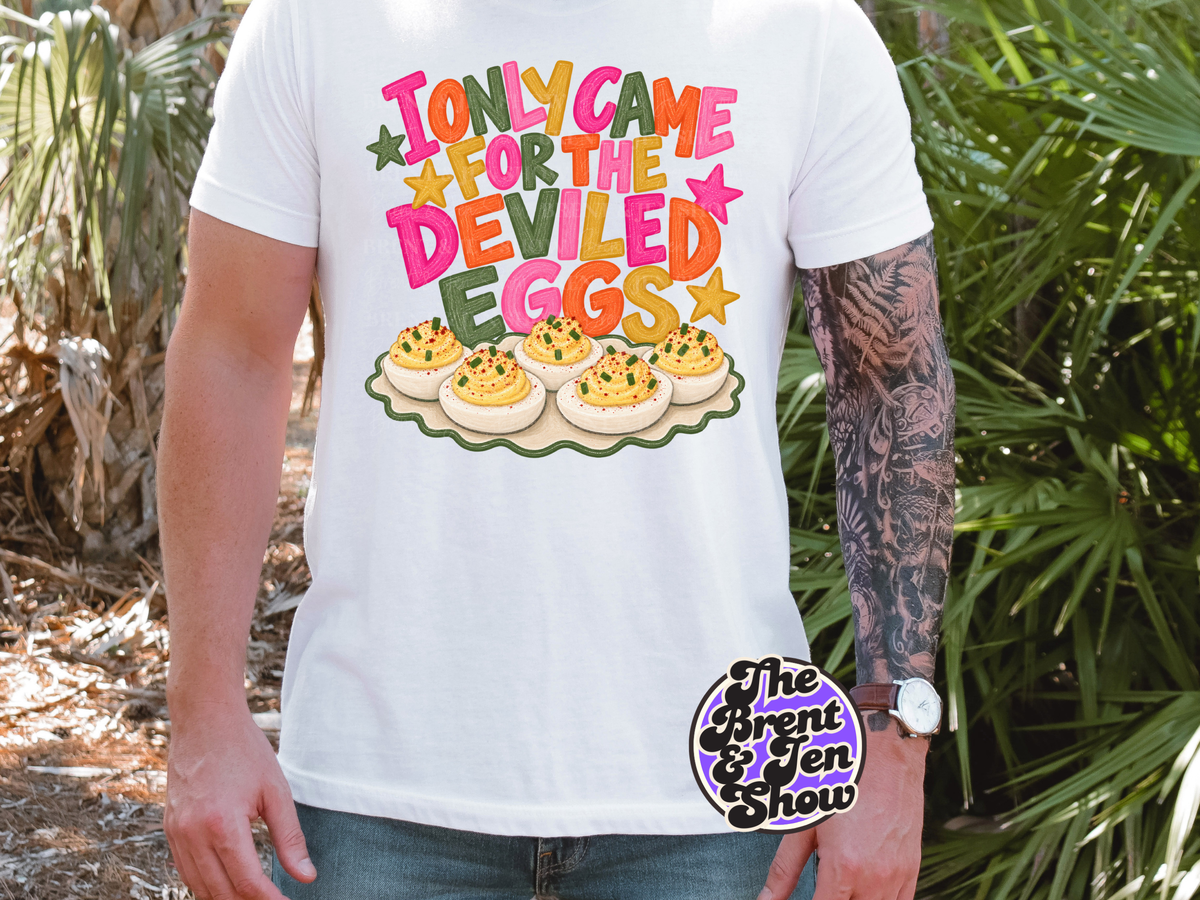 Deviled Eggs Thanksgiving DTF Transfer: Funny Appetizer Lover Print (Ready-to-Press)