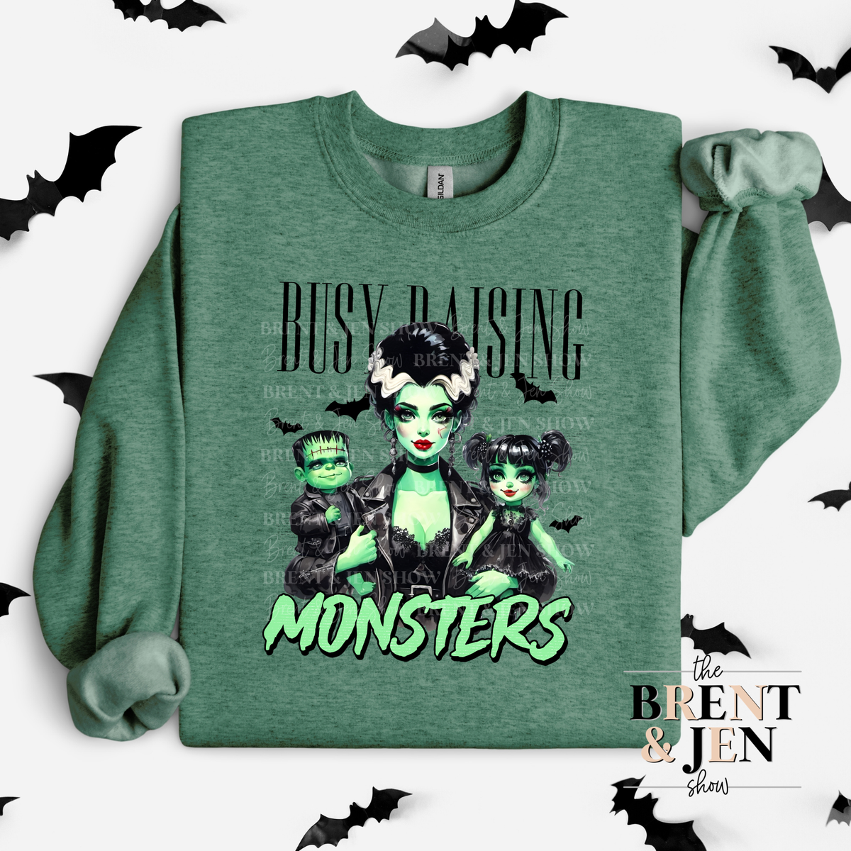 Busy Raising Monsters Halloween Mom Sweatshirt