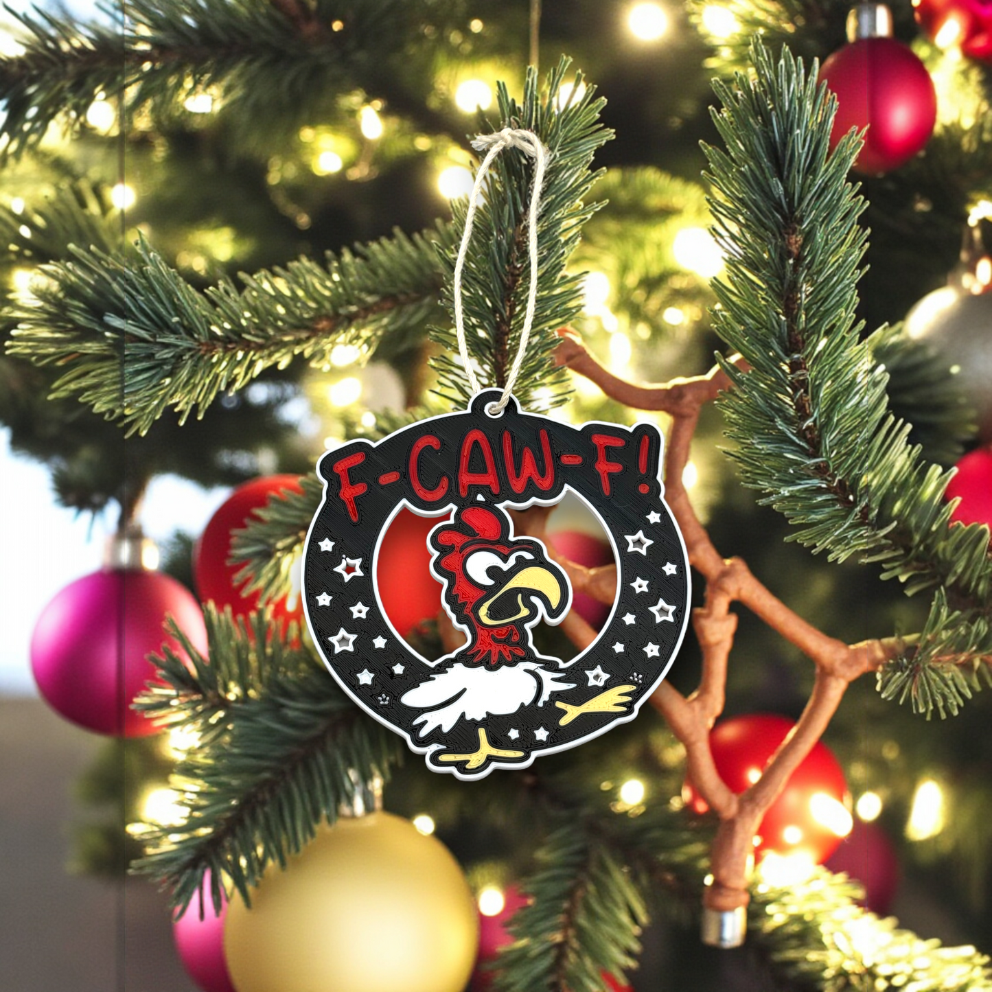 F-CAW-F!: 3D Printed PLA Ornament
