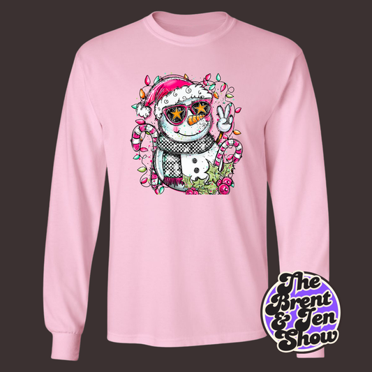 Doodle Snowman Long Sleeve Shirt