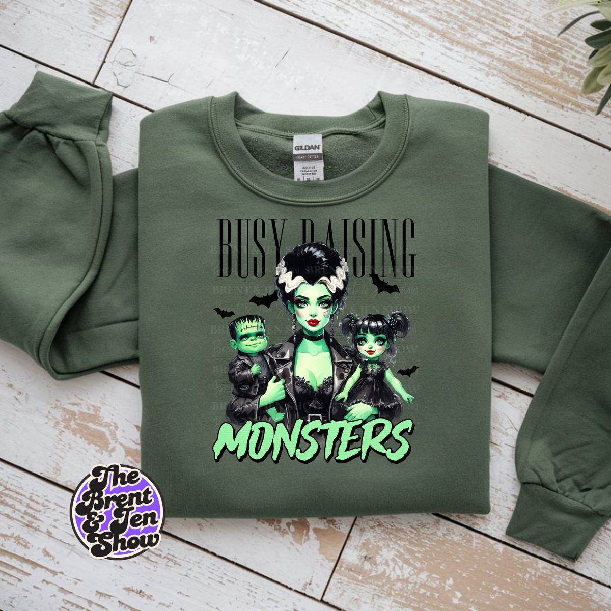 Busy Raising Monsters Halloween Mom Sweatshirt