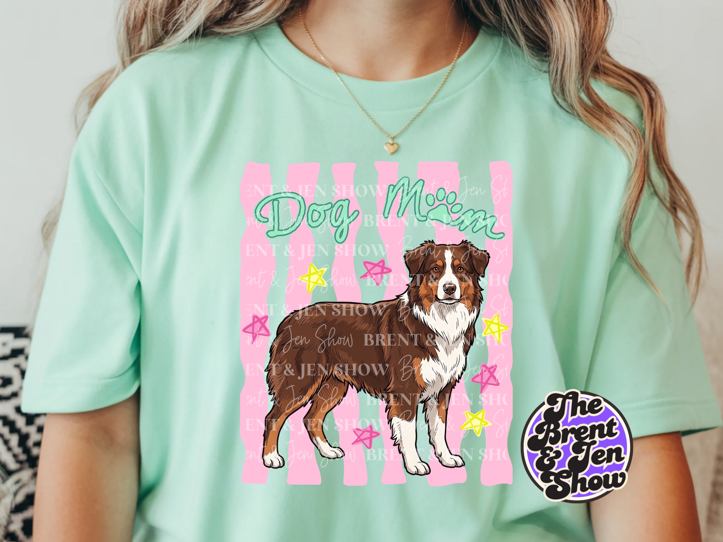 Australian Shepherd Dog Mom Graphic T-Shirt