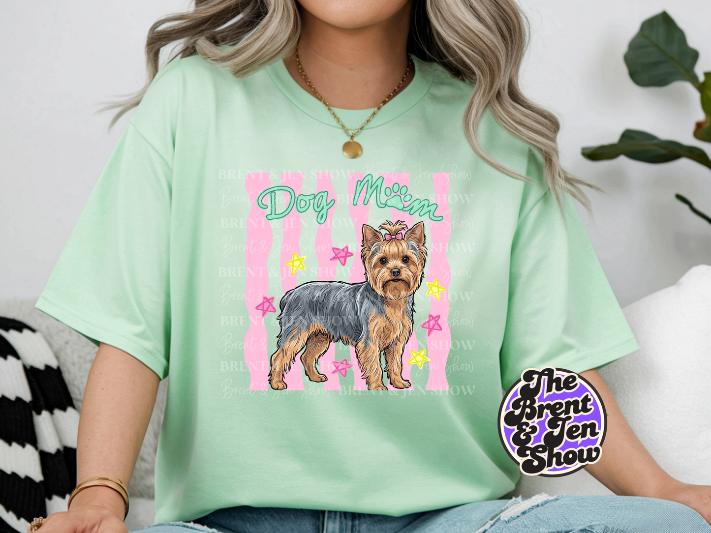 Yorkie Dog Mom Graphic T-Shirt
