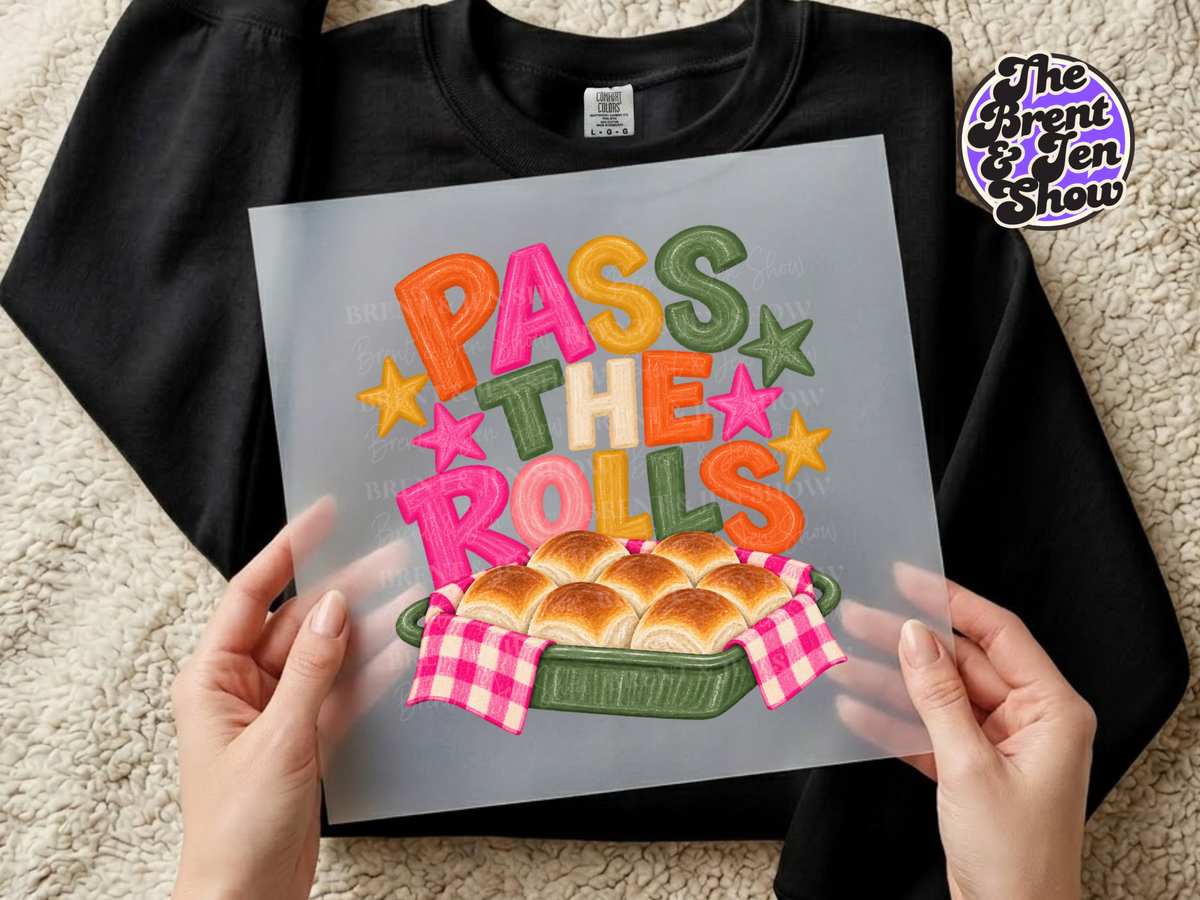 Pass the Rolls Thanksgiving DTF Transfer: Bread Basket Design (Ready to Press)