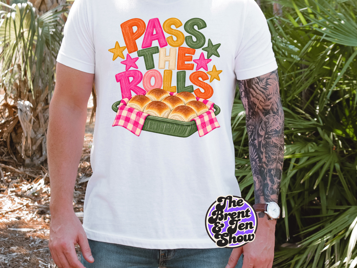 Pass the Rolls Thanksgiving DTF Transfer: Bread Basket Design (Ready to Press)