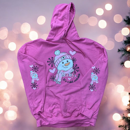 Baby It's Cold Outside Snowman Hoodie