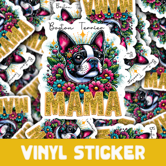 Boston Terrier Mama Sticker