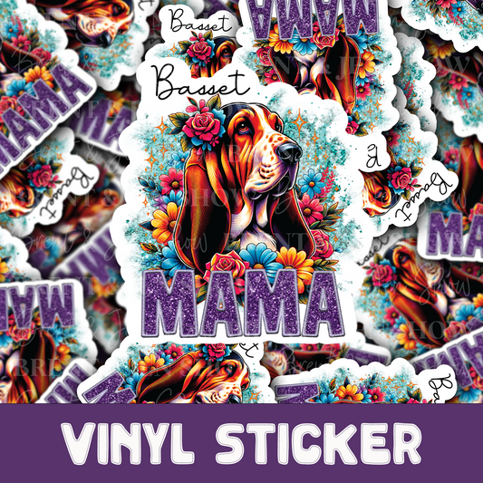Bassett Mama Sticker