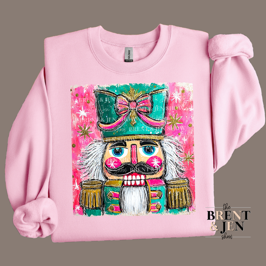 Preppy Watercolor Nutcracker Sweatshirt