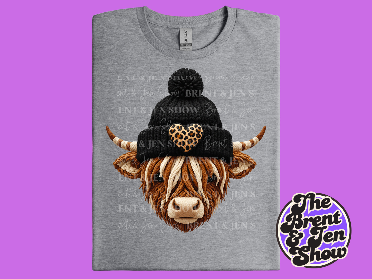 Highland Cow Beanie T-Shirt
