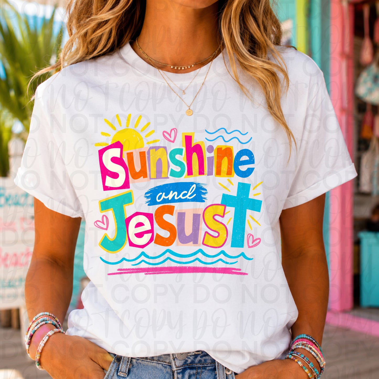 Sunshine and Jesus Graphic T-Shirt