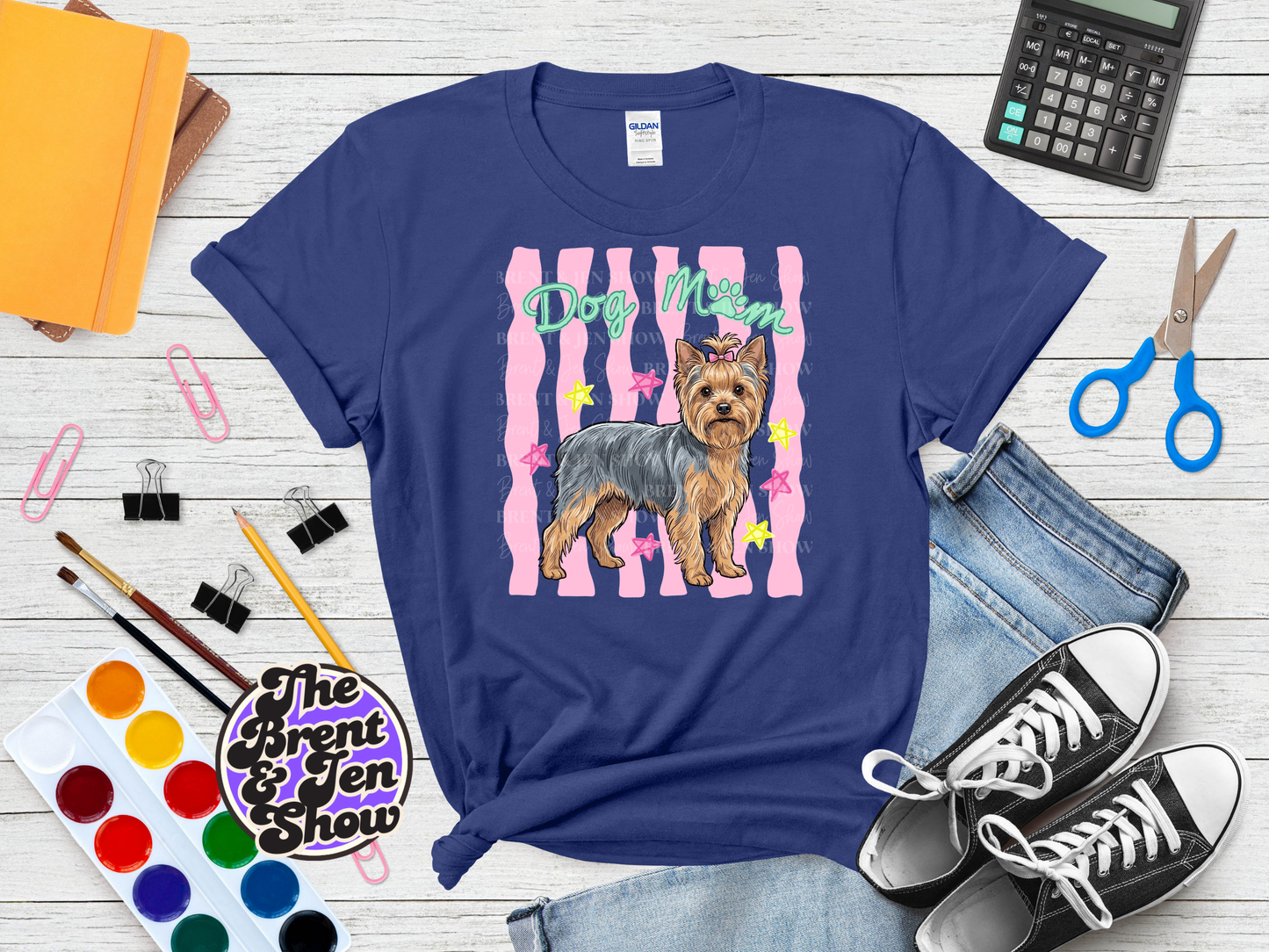 Yorkie Dog Mom Graphic T-Shirt