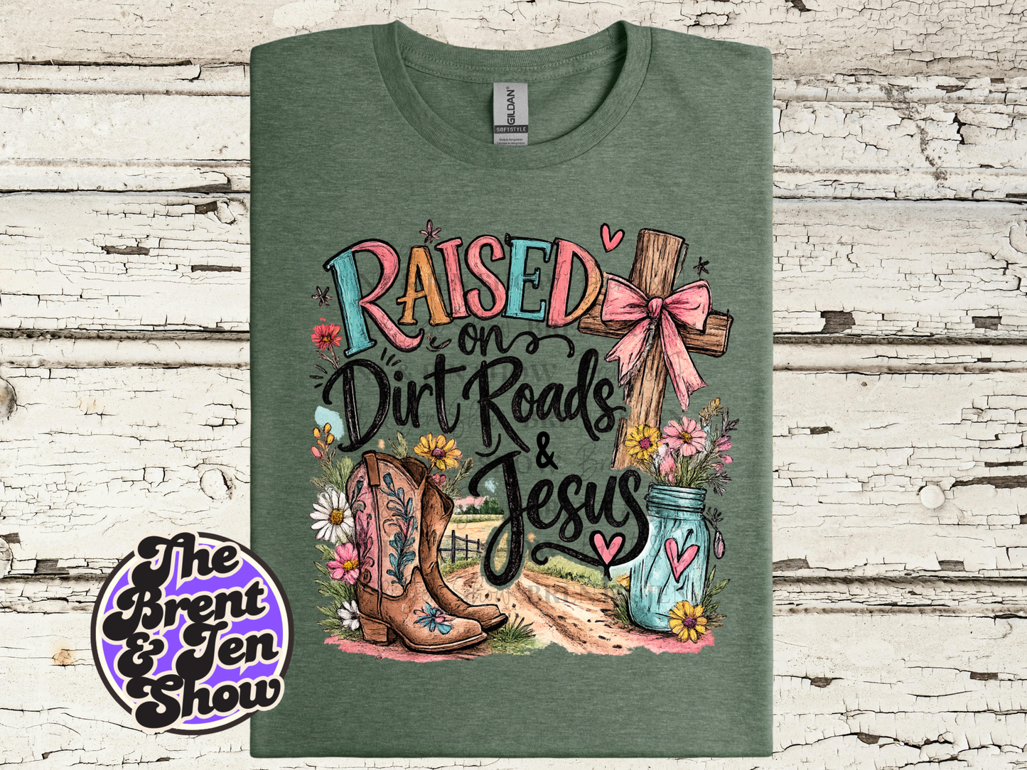 Raised on Dirt Roads & Jesus T-Shirt