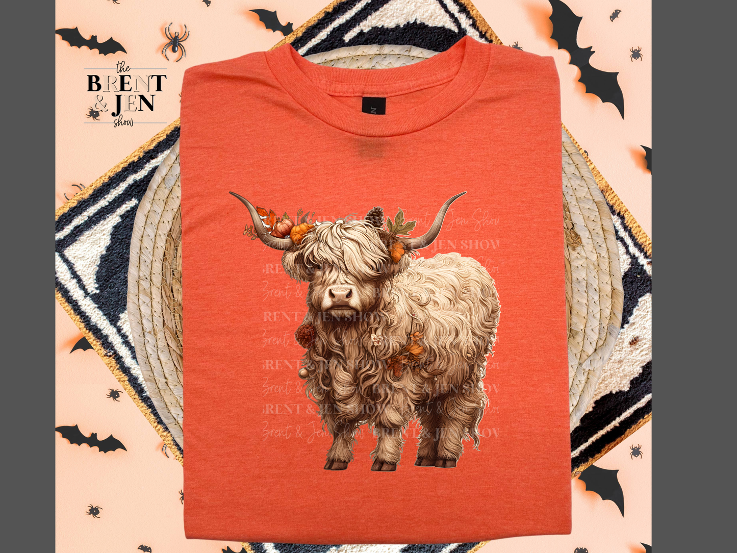 Highland Cow Autumn Graphic T-Shirt