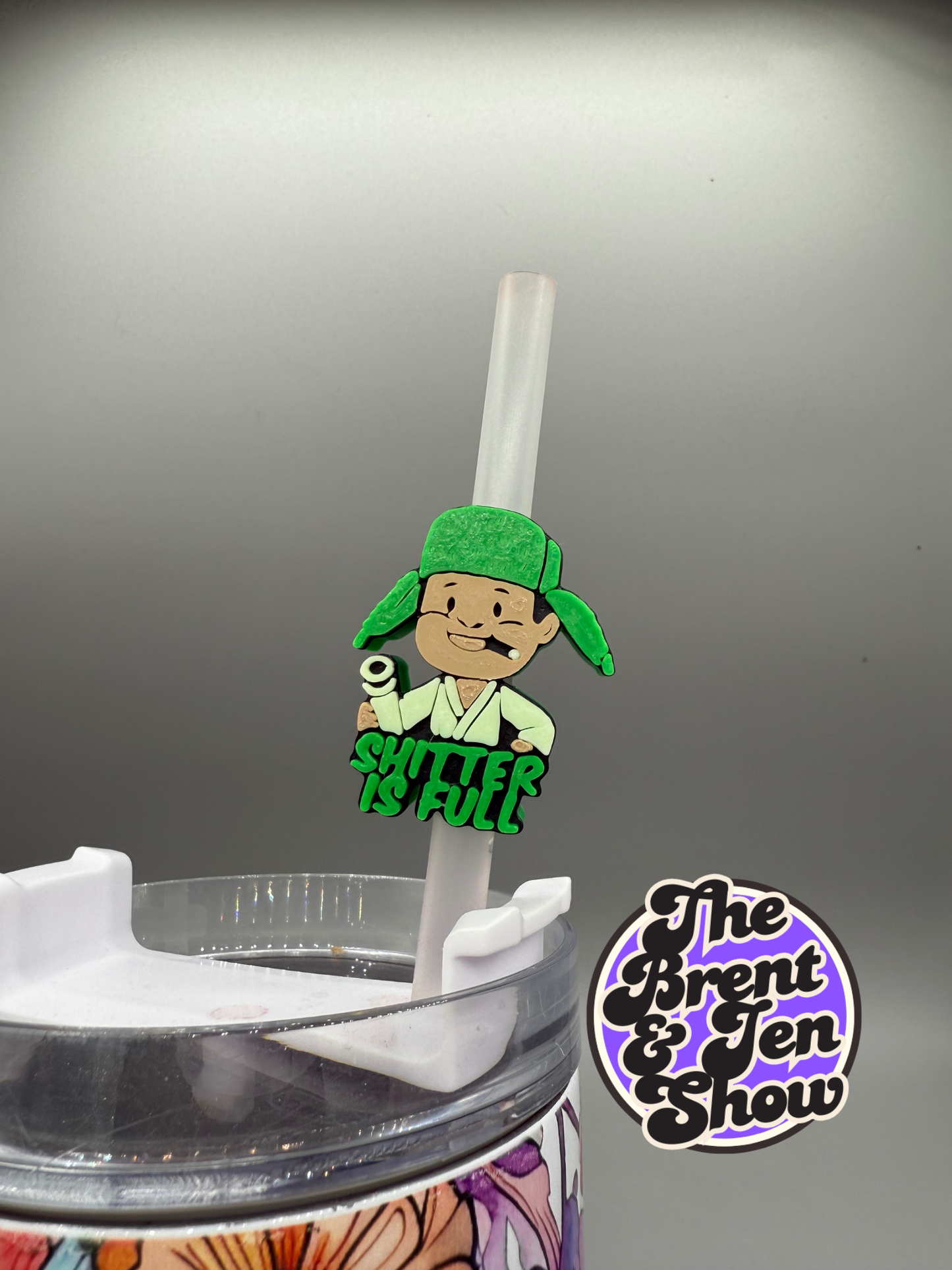 Cousin Eddie "Shitter's Full" Straw Topper - 3D Printed
