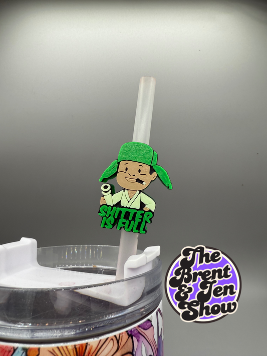 Cousin Eddie "Shitter's Full" Straw Topper - 3D Printed