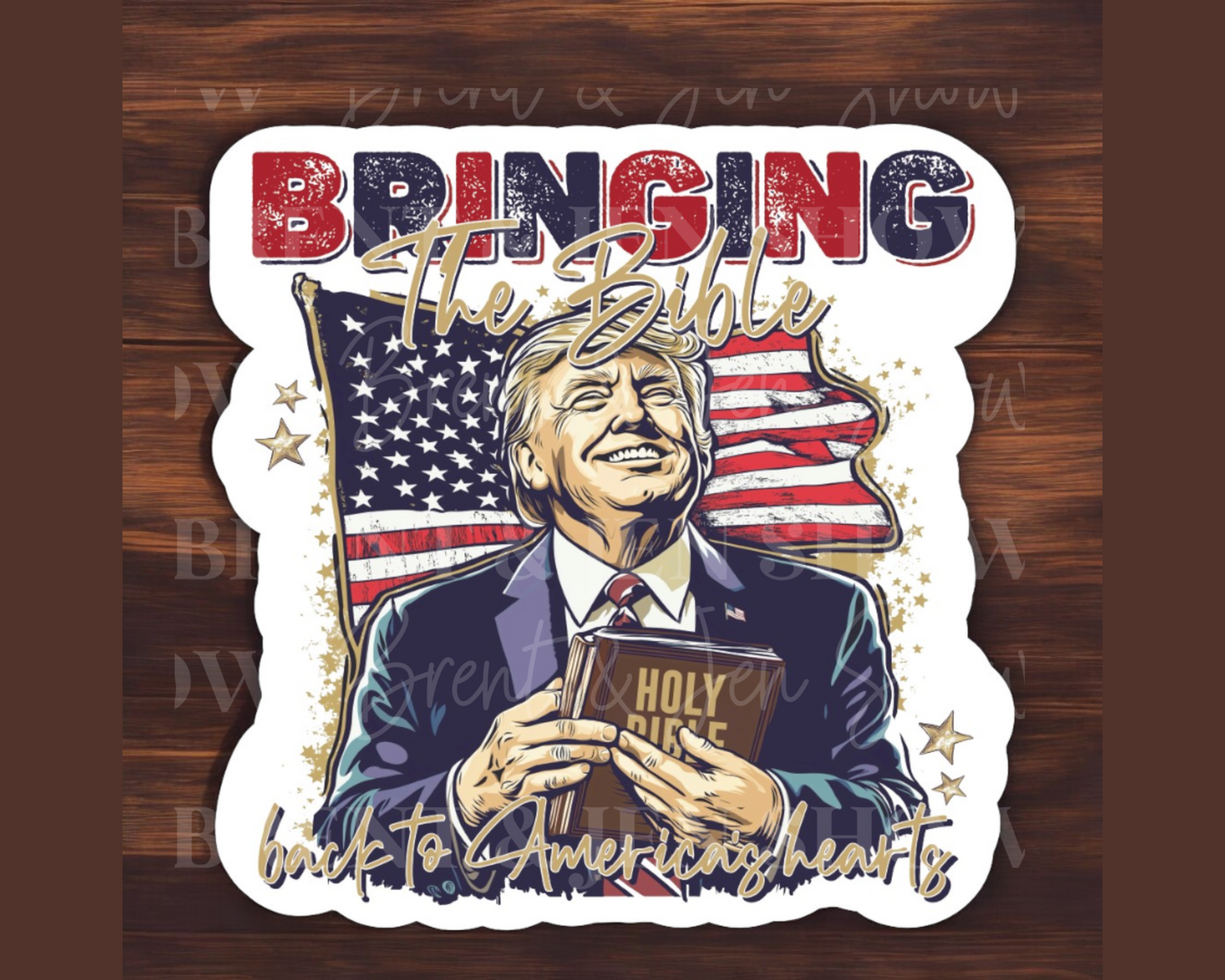 Bringing the Bible Back To America's Hearts Sticker