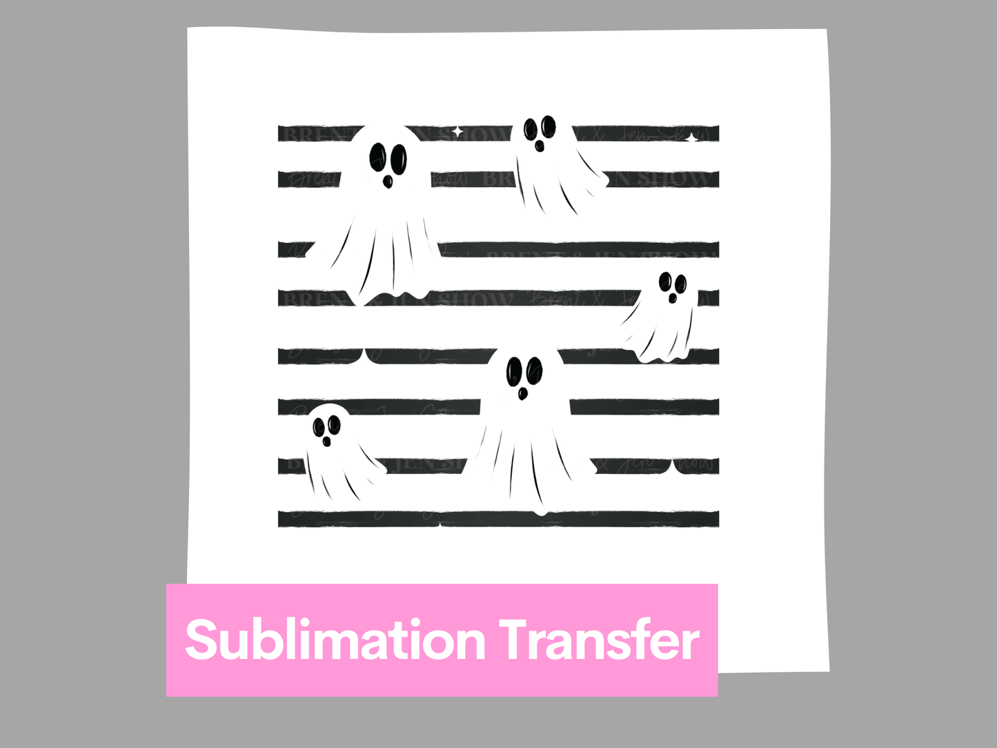 Spooky Ghost DTF or Sublimation Transfer Ready to Press, Retro Halloween Design