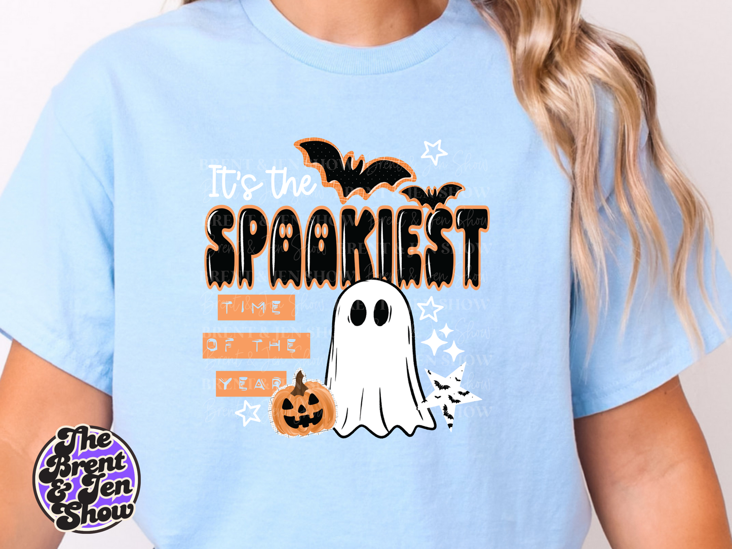 Spookiest Time Ghost Pumpkin Bat Halloween Sublimation Transfer