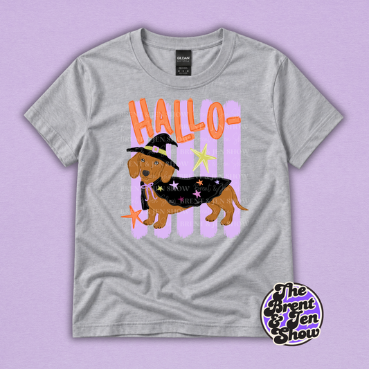 Halloween Dachshund Shirt | Cute Witch Weenie Dog Tee