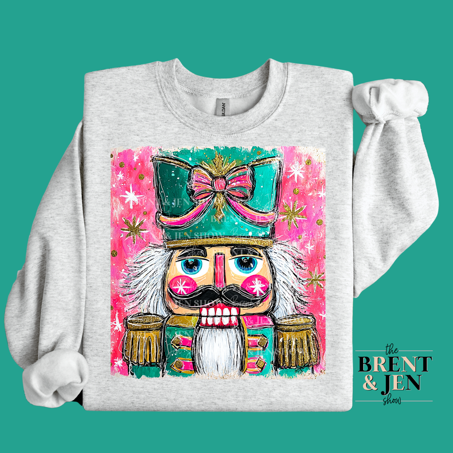 Preppy Watercolor Nutcracker Sweatshirt