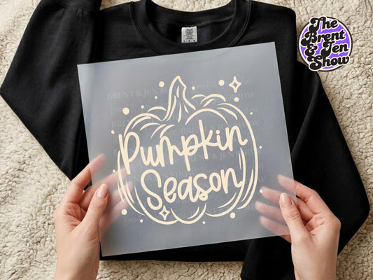 Pumpkin Season DTF Transfer: Hand-Drawn Pumpkin Design (Ready-to-Press)