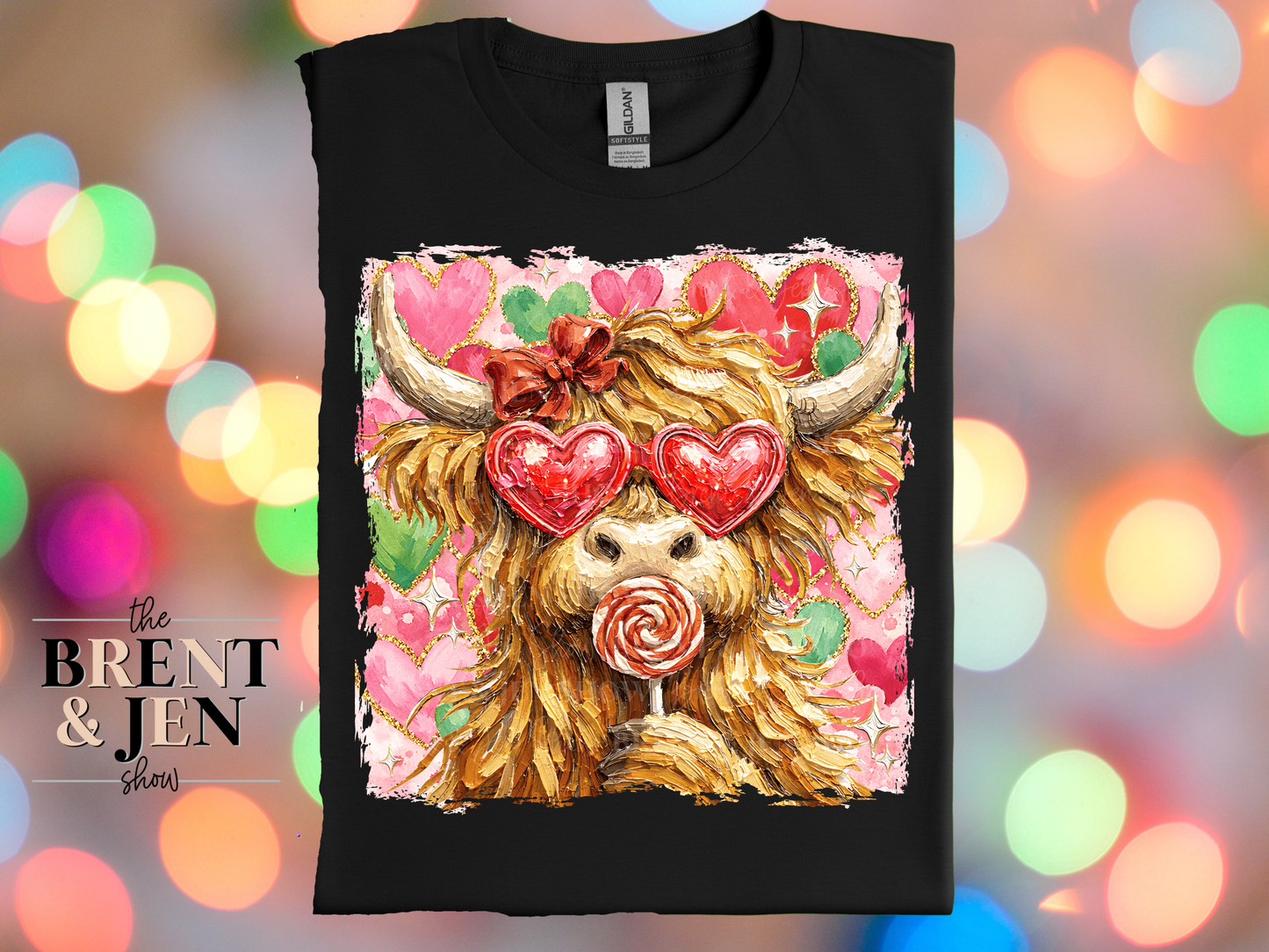 Highland Cow Valentine's Day T-Shirt