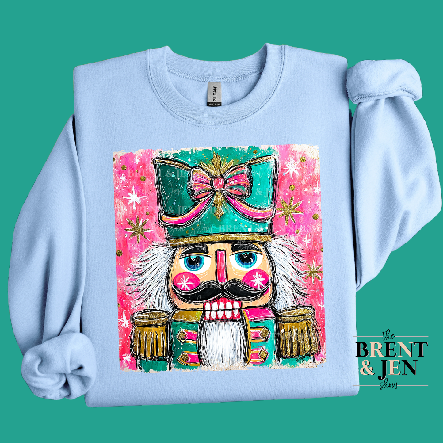Preppy Watercolor Nutcracker Sweatshirt