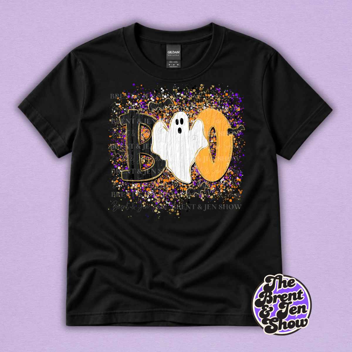 BOO Ghost Halloween T-Shirt – Colorful Spooky Season Graphic Tee