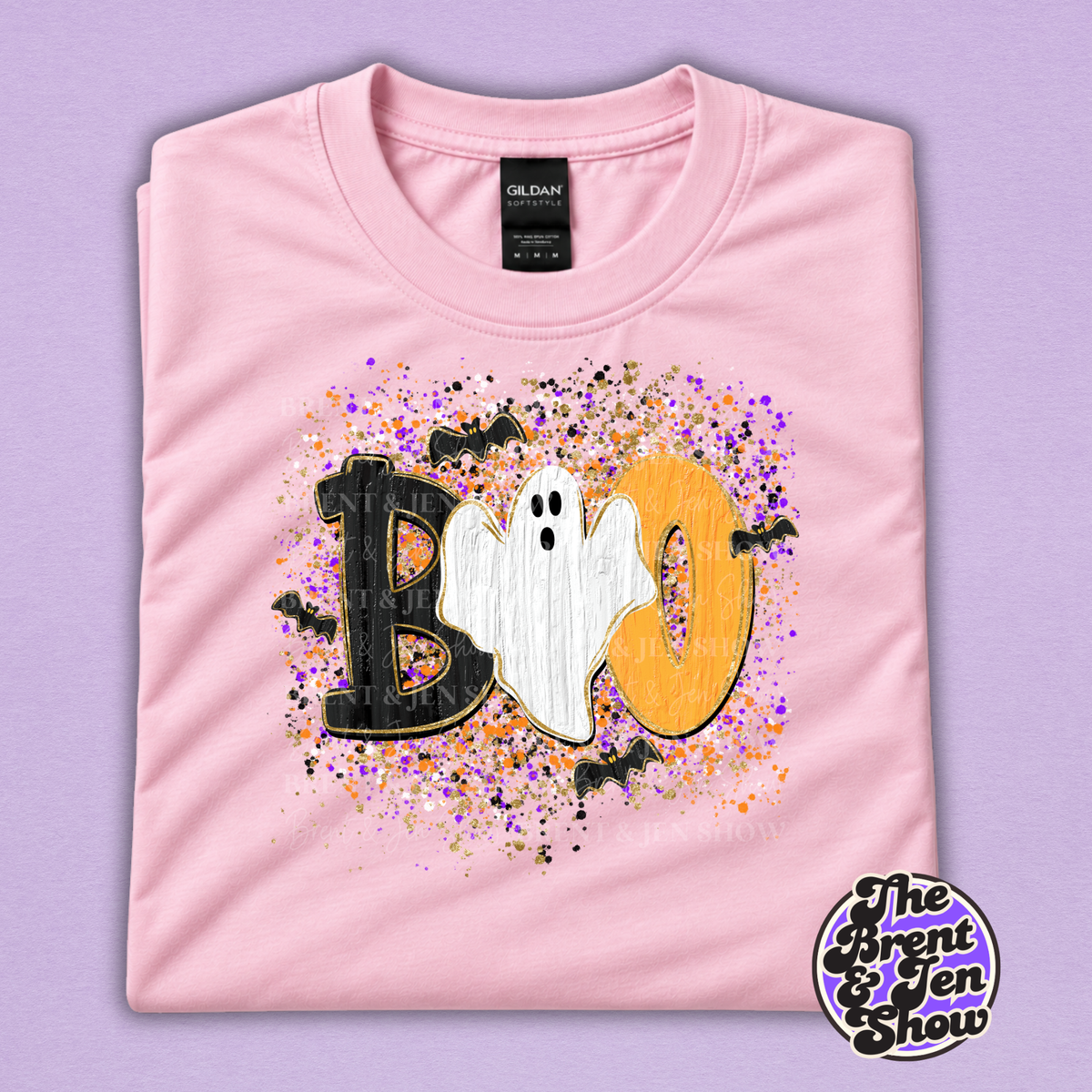 BOO Ghost Halloween T-Shirt – Colorful Spooky Season Graphic Tee