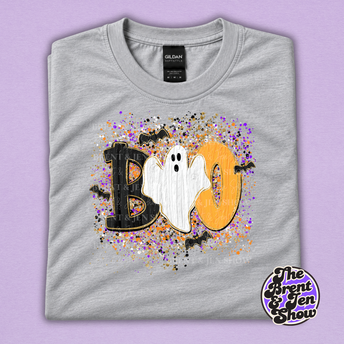 BOO Ghost Halloween T-Shirt – Colorful Spooky Season Graphic Tee