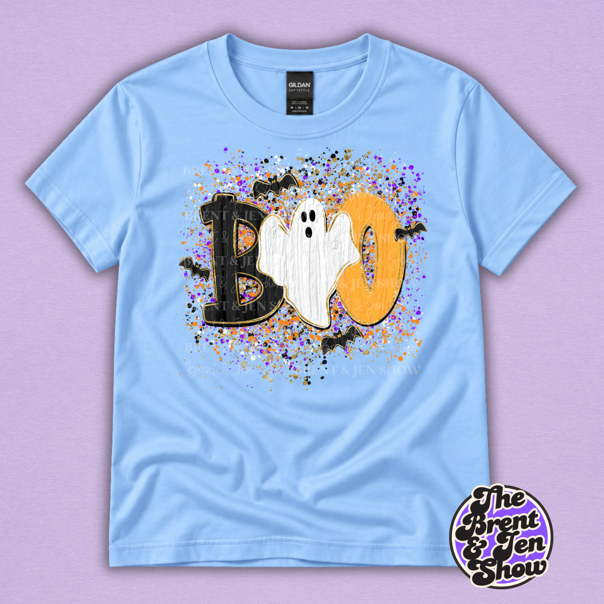 BOO Ghost Halloween T-Shirt – Colorful Spooky Season Graphic Tee