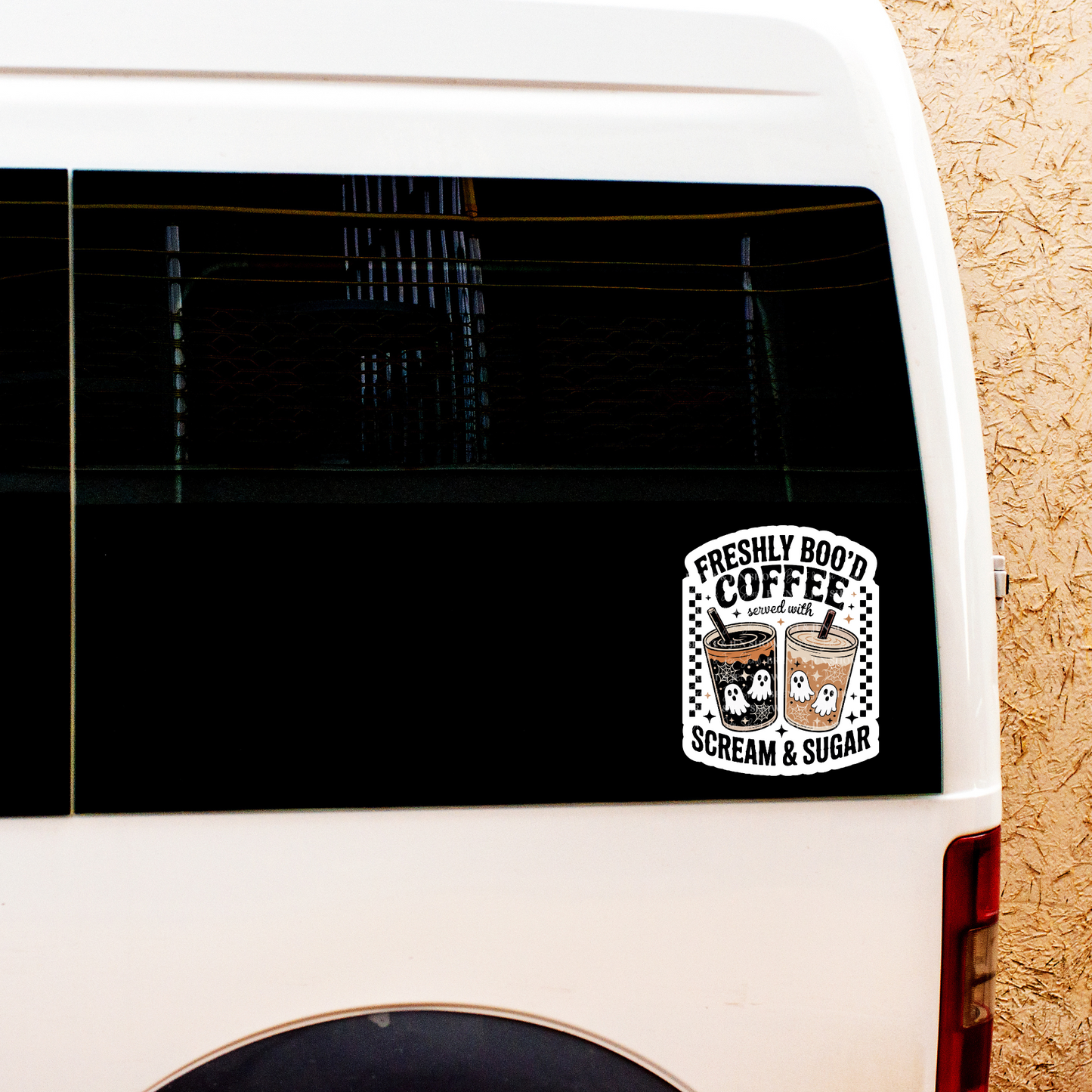 Freshly Boo'd Coffee Sticker or Car Decal
