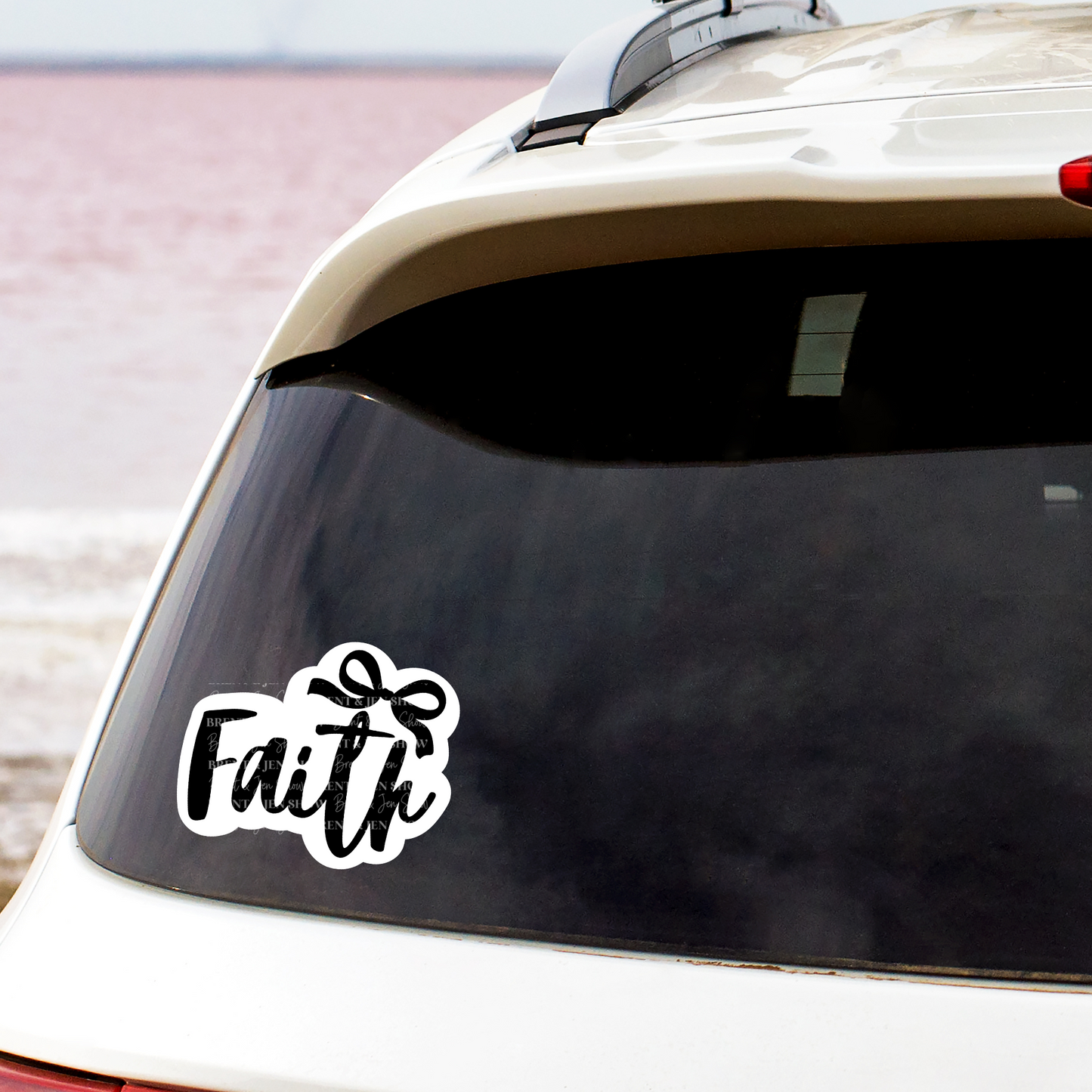 Faith Ribbon Sticker or Car Decal