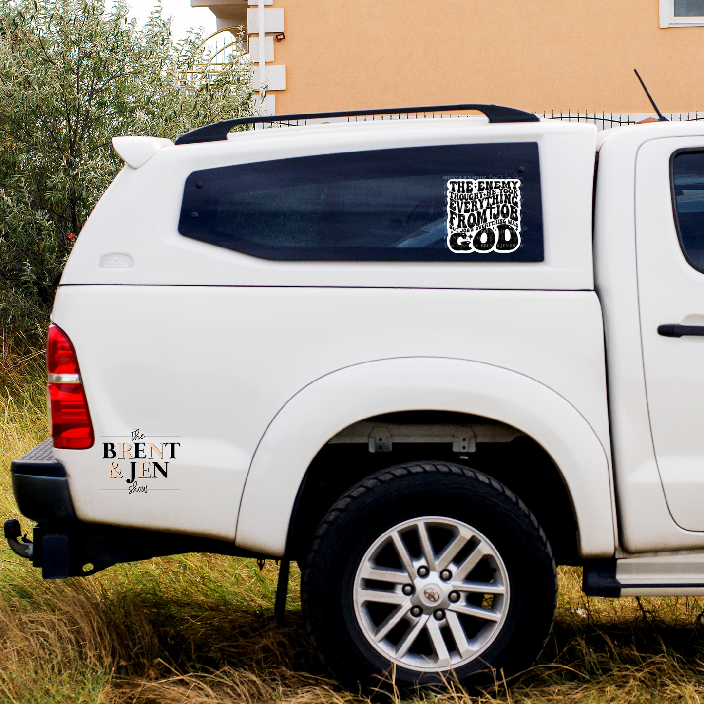 The Enemy Thought He Took Everything From Job, But Job's Everything Was God, Sticker or Car Decal, Sticker or Car Decal