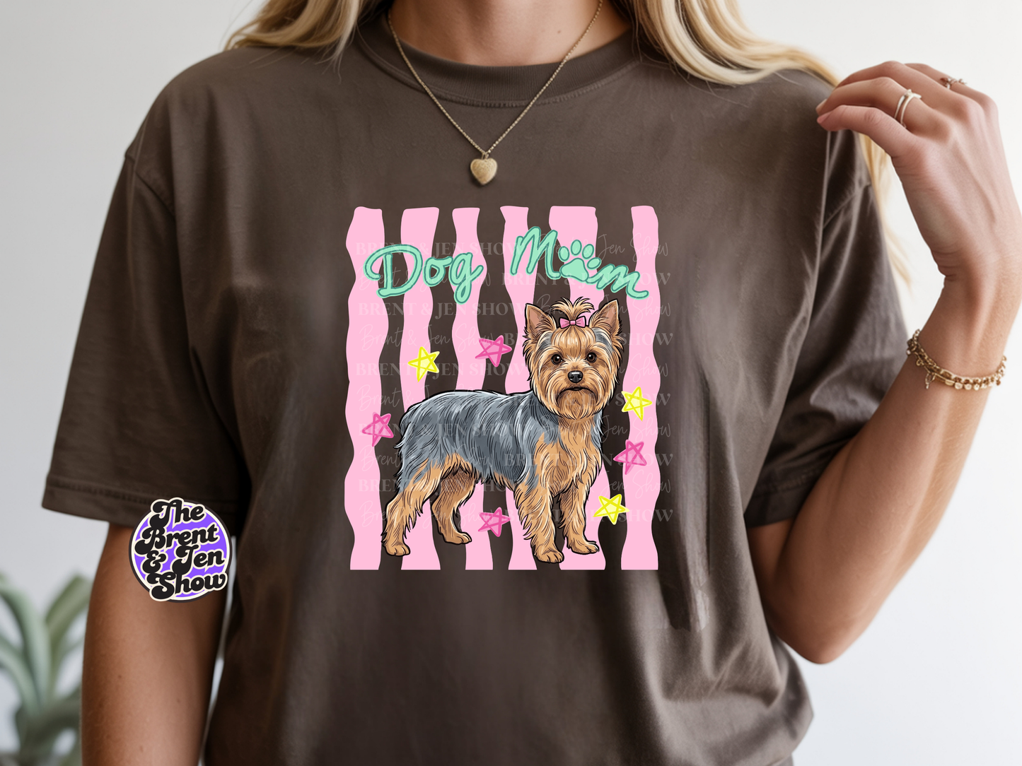 Yorkie Dog Mom Graphic T-Shirt