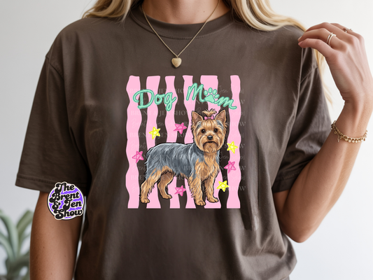Yorkie Dog Mom Graphic T-Shirt