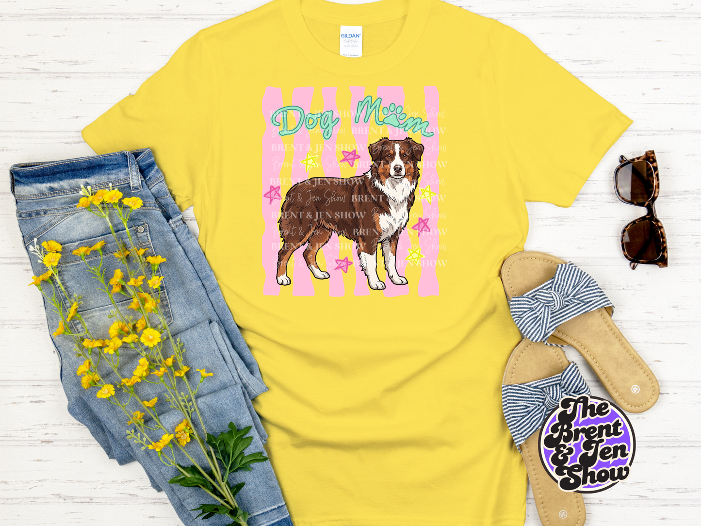 Australian Shepherd Dog Mom Graphic T-Shirt
