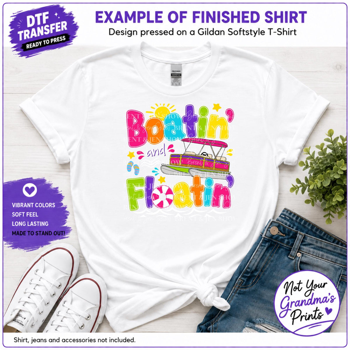 Boating and Floatin DTF Transfer (Ready-to-Press)