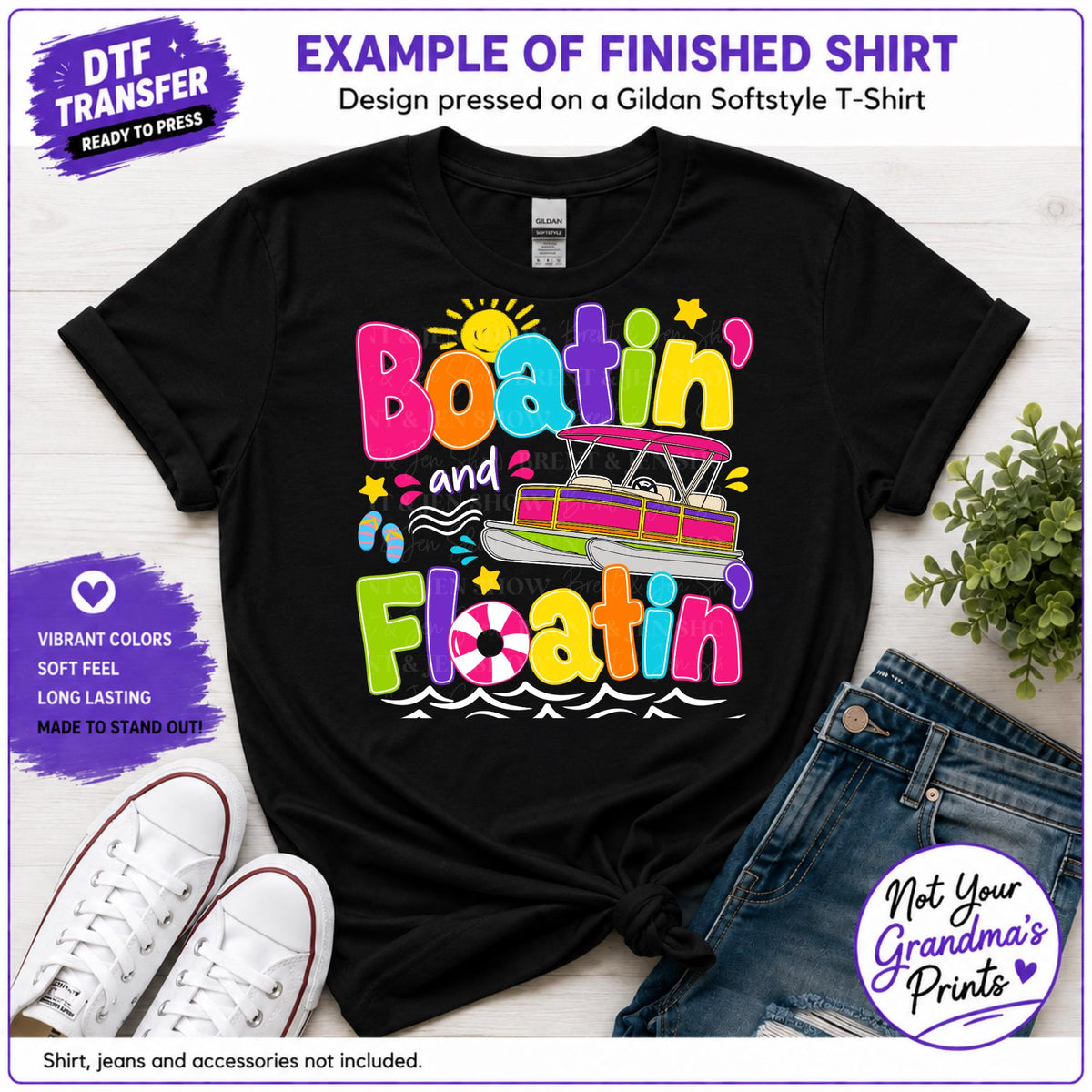 Boating and Floatin DTF Transfer (Ready-to-Press)