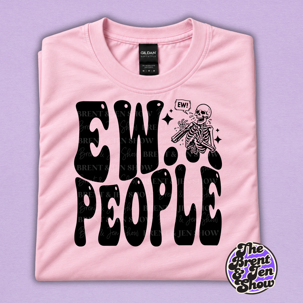 Ew People Funny Introvert Skeleton Graphic T-Shirt