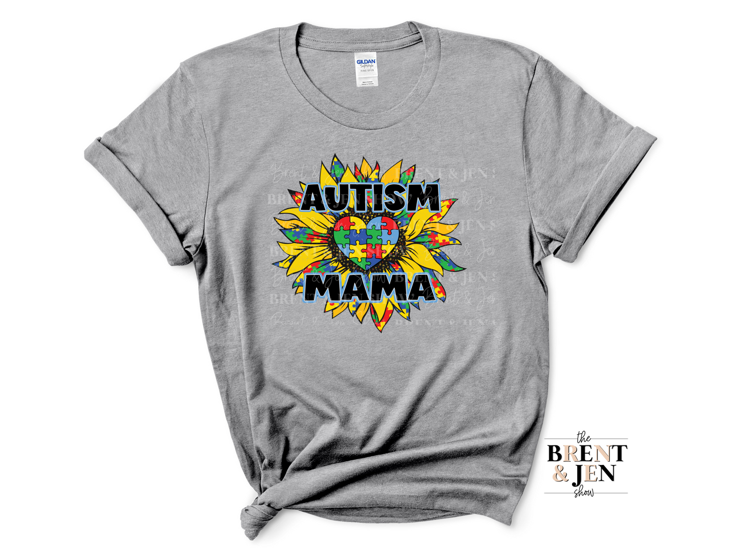 Autism Mama Sunflower T Shirt