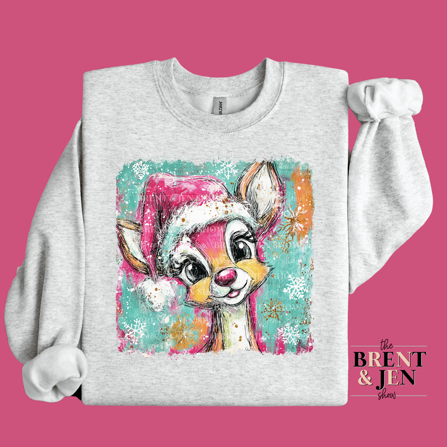 Retro Rudolph Christmas Sweatshirt