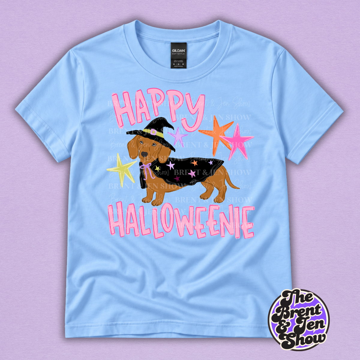 Happy Halloweenie Dachshund T-Shirt – Pink Witch Weenie Dog Tee